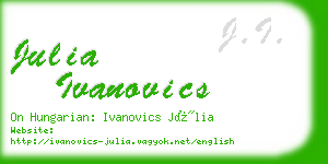 julia ivanovics business card